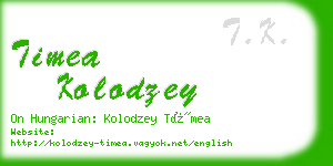 timea kolodzey business card